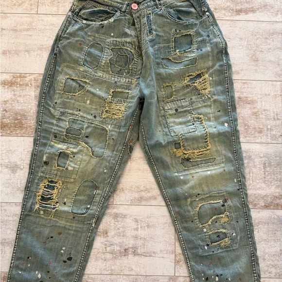 Magnolia Pearl Blue Denim with Pink Button, Never Worn, OSFA - Picture 1 of 6